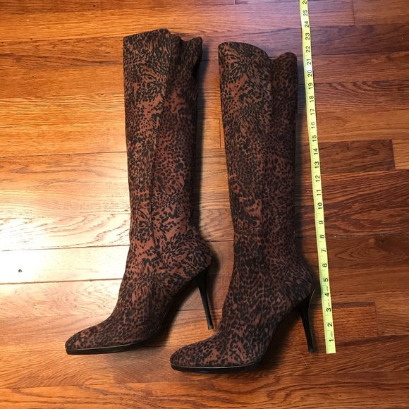 stuart weitzman animal print boots